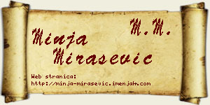 Minja Mirašević vizit kartica